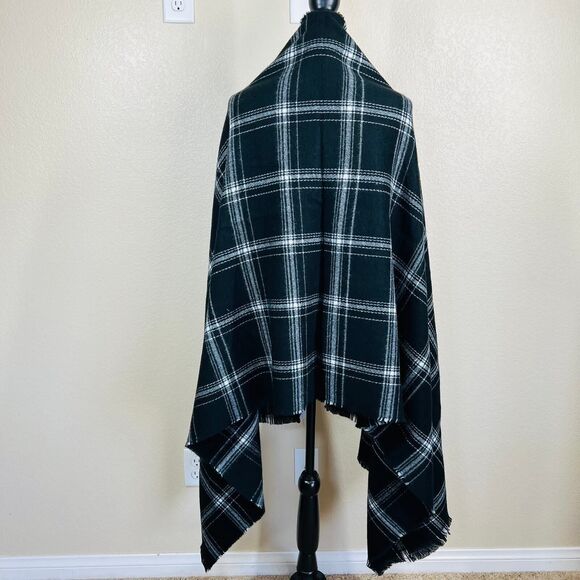 Zara Black Plaid Long Scarf Shawl Super Soft Long Thin Scarf Preppy baddie work - Picture 12 of 16